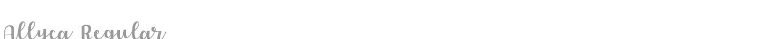 Allyca font preview